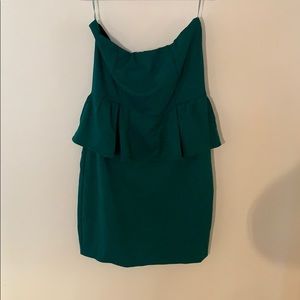 Gorgeous green peplum mini!